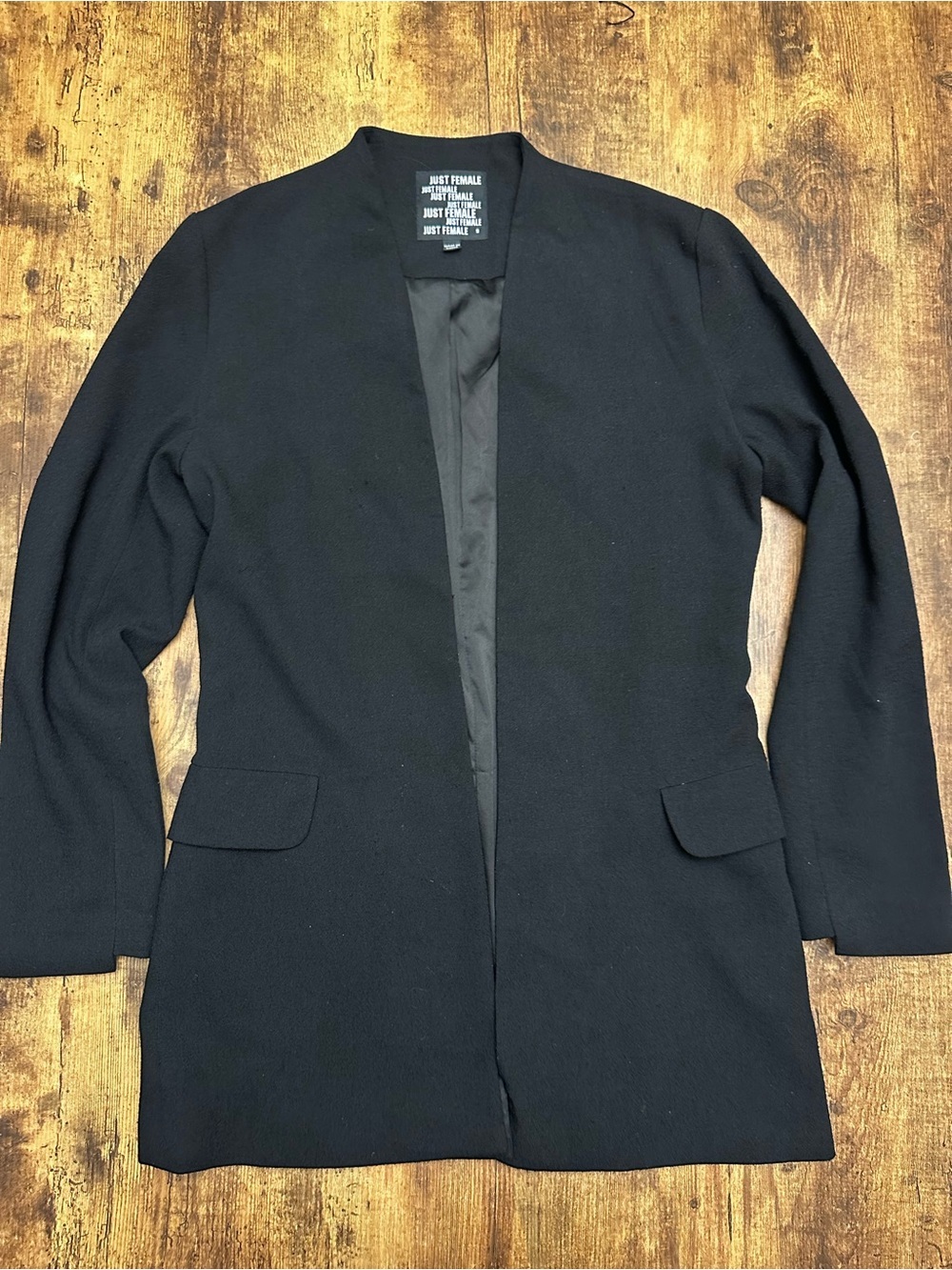 Just Female Black Open-Front Blazer cardigan #230
